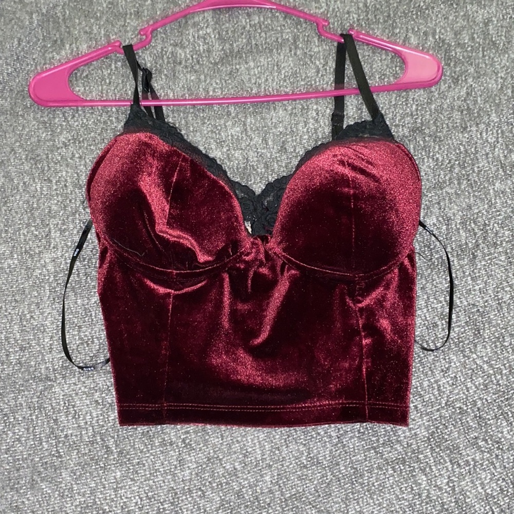 Velvet bralette top